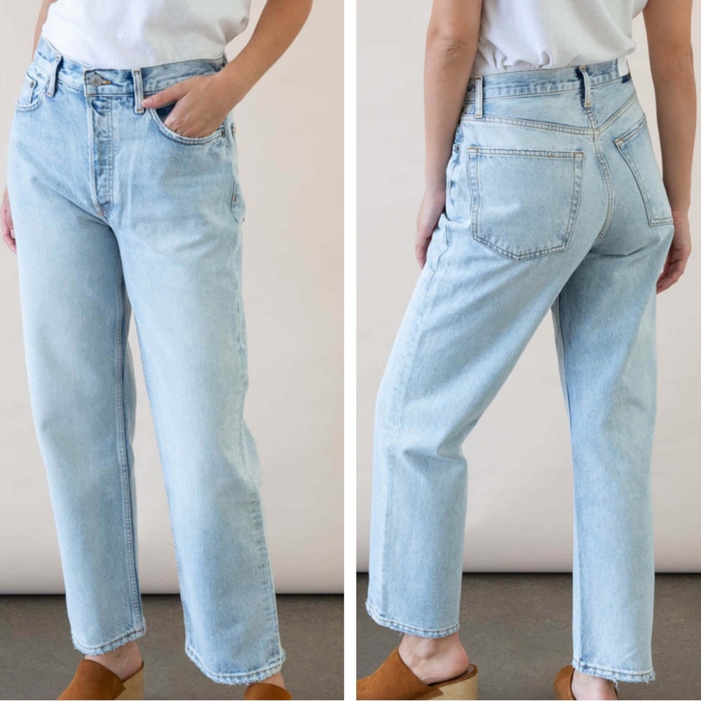 Women’s Redone 90’s Low Slung Vintage Playa Light Wash Blue Denim Jeans Size 24
